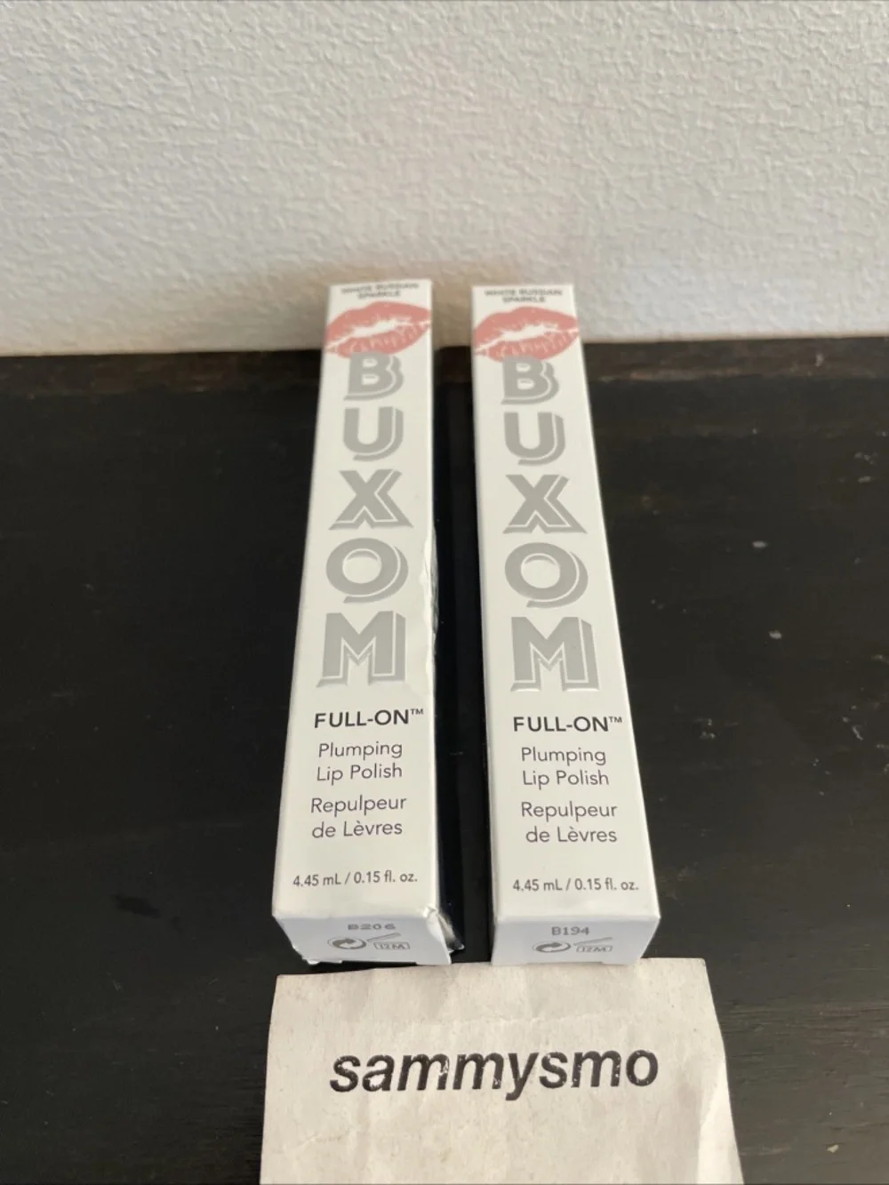 Buxom Full On Plumping Lip Polish WHITE RUSSIAN SPARKLE 0.15 oz x2